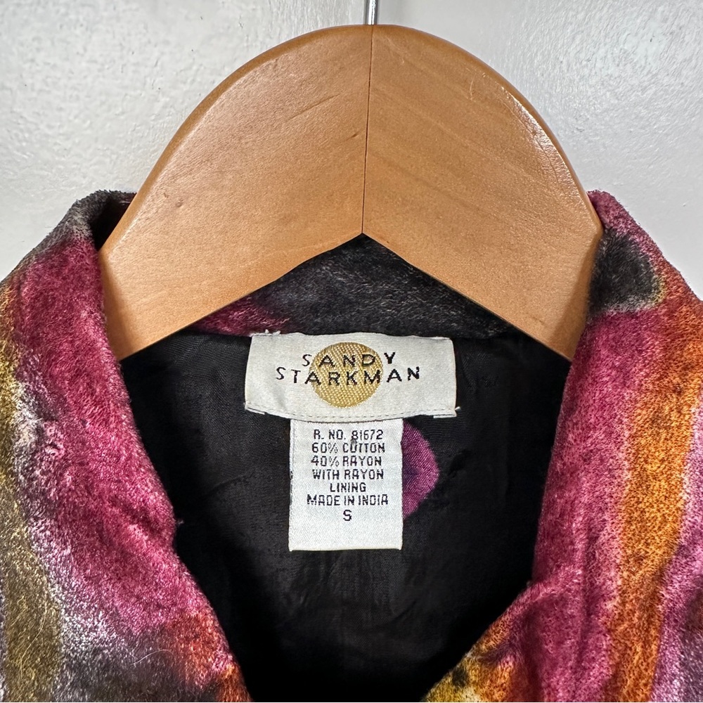 Vintage Sandy Starkman • Mixed Media Textured Ethnic Statement Piece Jacket - Picture 9 of 9